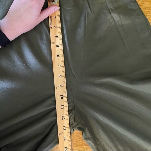 Anne Klein Wool Blend Dress Pants Women’s Size 12 Trousers‎ Olive High Waist - Picture 9 of 10